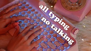 Extremely Relaxing Keyboard Typing ASMR no speaking [upl. by Graehl]