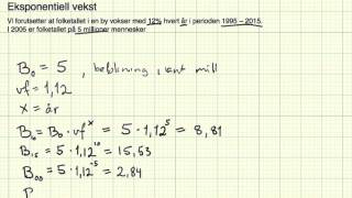 Matematikk 2P  Leksjon 19  Eksponentiell vekst I [upl. by Donnie]