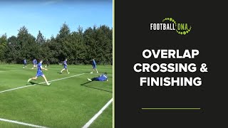 Football Drill Overlap Crossing amp Finishing  Football DNA [upl. by Spiegel]