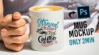 Mug Mockup in Photoshop Tutorial  Thinks Graphics [upl. by Harlow213]