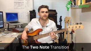 How To Play Bass Guitar Fills  Two Note Transition [upl. by Kaleena]