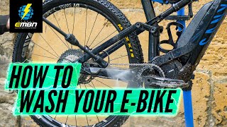 How To Wash An E Bike  Cleaning An Electric Mountain Bike [upl. by Thilde535]