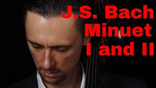 JS Bach Minuet I and II from Cello Suite no1 in SLOW TEMPO  Suzuki Cello Book 4 [upl. by Lessur126]