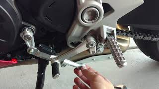 Ducati SuperSport S shifter adjustment [upl. by Htrag841]