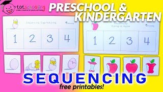 SEQUENCING ACTIVITY FOR PRESCHOOL amp KINDERGARTEN  Free Printables by Totschooling [upl. by Enyawad]