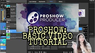 PROSHOW  Basic Video Editing Tutorial [upl. by Woodman805]