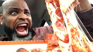 LITTLE CAESARS EXTRA MOST BESTEST PIZZA REVIEW [upl. by Corilla]