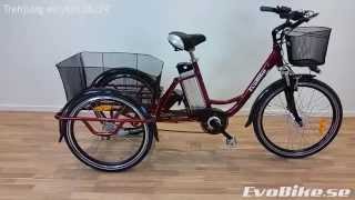 Test av elcykel Evobike Trehjulig elcykel 2624 250W [upl. by Caralie]