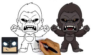 How To Draw King Kong  Step By Step Tutorial [upl. by Yllatan]