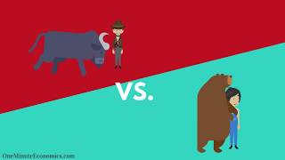 Bull and Bear Markets Bullish vs Bearish Explained in One Minute From Definition to Examples [upl. by Llerrut]