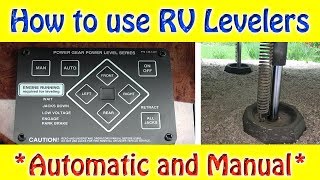 How to use RV Levelers  Automatic and Manual [upl. by Ellainad]