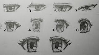 How to Draw ANIME EYES Step by Step  Slow Tutorial for Beginners No time lapse [upl. by Destinee]