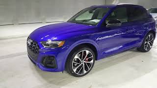 2021 Audi SQ5 walk around  This new Ultra Blue color option is stunning [upl. by Hardie]