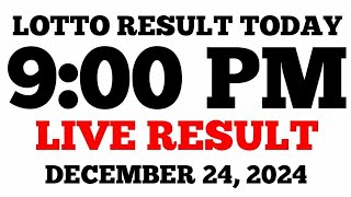 Lotto Result Today 9PM Draw December 24 2024 PCSO LIVE Result [upl. by Barcellona]