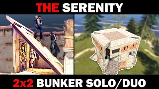 Serenity  Simple 2x2 SoloDuo RUST Bunker Base  2327 Rockets to TC [upl. by Yroger857]