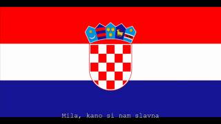 National Anthem of Croatia Instrumental with lyrics [upl. by Resarf]