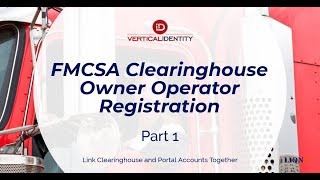 FMCSA Clearinghouse Owner Operator Registration Part 1 [upl. by Chin]