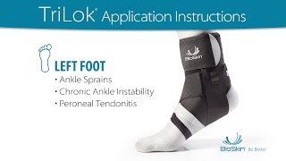 TriLok  LEFT foot application for Ankle Sprains Chronic Ankle Instability or Peroneal Tendonitis [upl. by Odlawso]