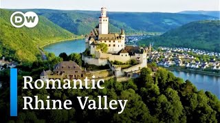 Castles Along the Rhine River From Bingen to Koblenz  Germanys Upper Middle Rhine Valley by Drone [upl. by Anitnegra]