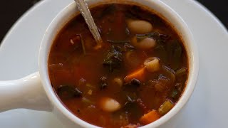 Minestrone Soup  Homemade Italian Recipe [upl. by Enelyar]