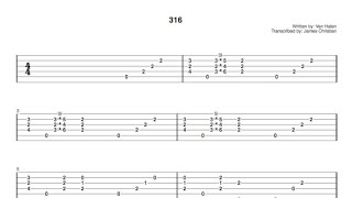 How to Play 316 Van Halen Guitar Lesson with Tab [upl. by Zucker]