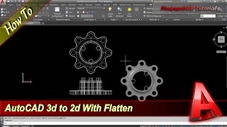 AutoCAD How To Flatten 3D to 2D [upl. by Rettuc]