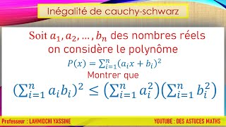 lintégralité de Cauchyschwarz  exercice corrigé [upl. by Fates]