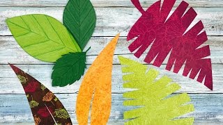 COMO HACER HOJAS DE PAPEL  MOLDES GRATIS  HOW TO MAKE PAPER LEAVES [upl. by Mitzl]