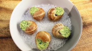 Escargots Snails In Garlic Butter  How To Cook Snails  All Time French Classics [upl. by Nahtnahoj902]