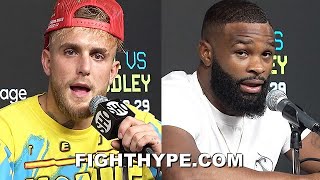 JAKE PAUL VS TYRON WOODLEY FULL POSTFIGHT PRESS CONFERENCE [upl. by Zsa Zsa162]