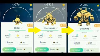 ELEKID evolves into ELECTABUZZ and into ELECTRIVIRE in Pokemon GO Shorts [upl. by Huckaby]