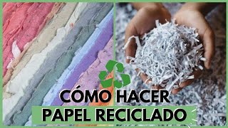 Cómo hacer papel reciclado [upl. by Sammons]