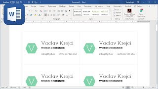 How to create business cards in Microsoft Word  Part 1 Tutorial [upl. by Morell]