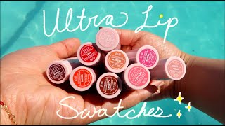 Glossier Ultra Lip Swatches  Try On all colors [upl. by Kora422]