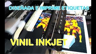 Vinil adhesivo IMPRIMIBLE para impresoras INKJET [upl. by Idnar738]