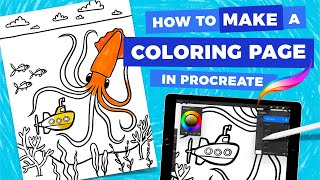 How to Make a Coloring Page in Procreate [upl. by Pugh838]