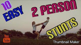 10 easy 2 person stunts [upl. by Laleb85]