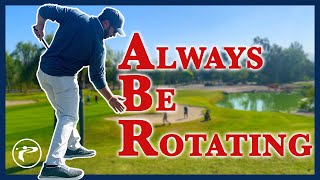 How To Hit Solid Wedge Shots  Always Be Rotating [upl. by Akinat]