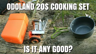 Is the Cheap Cookware Set From Amazon Any Good Odoland Camping Stove Kit Review [upl. by Annoyk785]