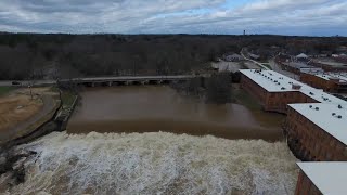 Porterdale Dam By Drone [upl. by Derrek]