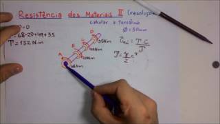 Resistência dos Materiais II  Resmat TorqueTorçãoTensão Máxima 1217 [upl. by Enidaj]