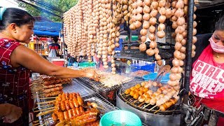 Street Food in Thailand  NIGHT MARKET Thai Food in Chiang Mai Thailand [upl. by Mialliw]