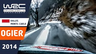 OGIER onboard Rallye MonteCarlo 2014 VW Polo R WRC Stage 4 Slippy Ice and Snow quotLa Glacequot [upl. by Sophronia]