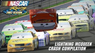 Lightning McQueen Crash Compilation  NASCAR Racing 2003 Season [upl. by Ema273]