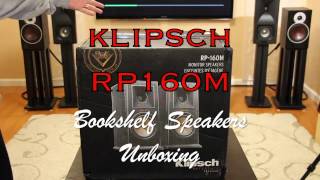 Klipsch RP160M Bookshelf Speakers Unboxing [upl. by Elyod]