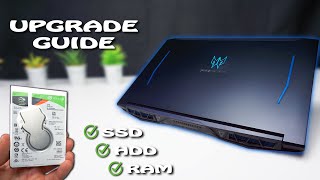 Acer Predator Helios 300 2019 Upgrade RAM  SSD  HDD  Disassembly Guide [upl. by Desdamona]