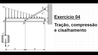 Exercício 04 Tração Compressão e Cisalhamento [upl. by Haelak]