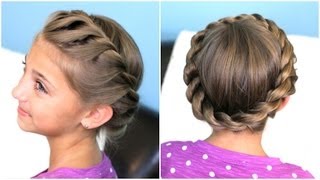 How to create a Crown Twist Braid  Updo Hairstyles [upl. by Siuluj848]