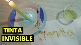 Experimento de tinta Invisible con papel limón vela y fuego [upl. by Kanal]