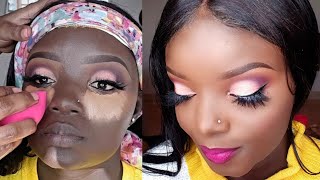 HOW TO DO A FULL FACE MAKEUP ON DARK SKIN TUTORIAL [upl. by Salman457]